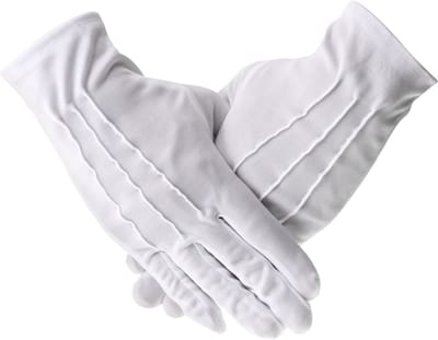 BukkitBow - Smoking Handschoenen Heren - Elegante Kostuum Handschoenen - Wit