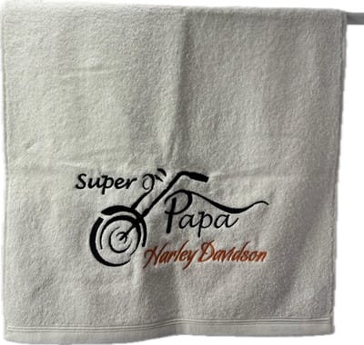 Vaderdag verjaardag speciale gelegenheid handdoek Motor Harley gepersonaliseerd