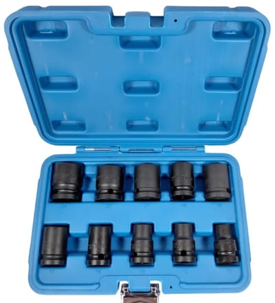 10 delige krachtdoppenset - 10 tot 24 mm doppenset - krachtdop - slagdoppen - satra