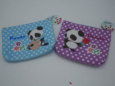 Panda tasje in paars of blauw.