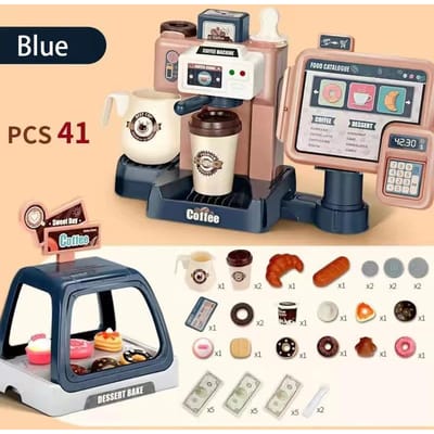 Machine à Café 3 en 1 Kit de Jouets Espace Cuisine Jouets Aliment Simulation Pain Gâteau Jeu Fictif Pour Enfants avec