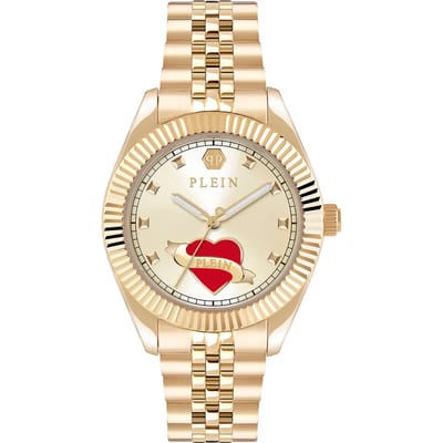 Philipp Plein Plein Valentine PW2BA0725 Horloge - Staal - Goudkleurig - Ø 38 mm