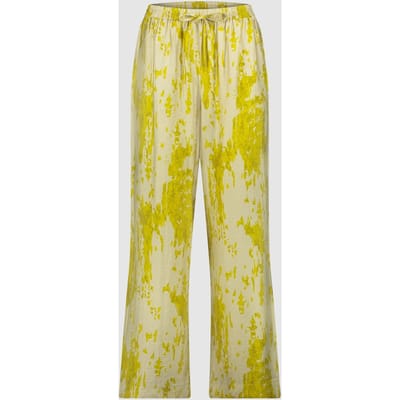 Circle of Trust Ariel Pants Lime Marble Maat: XS | Wijde Broeken Outlet | Dames | Geel