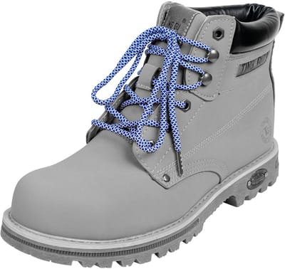 Ronde schoenveters met ruit | Metalen nestel | Merk: Feterz | Kleur: Donker blauw | Lengte: 140cm | Breedte: 4,5mm