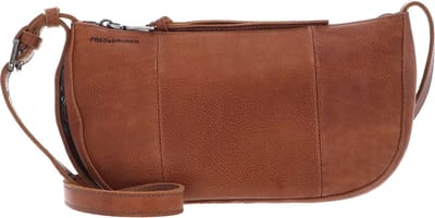 FREDsBRUDER Leren schoudertas My Old Friend Round Crossbag Wood Brown bruine