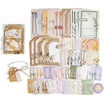 100 stuks/pak Decor Scrapbook Vintage Materialen Papier Combo Kit DIY Junk Journal Collage Fotoalbum Retro Achtergrondpapier