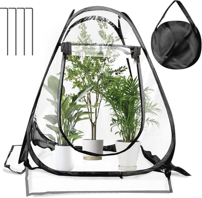 Pop-up broeikas - Mini kas - Planten beschermen - Eenvoudig op te zetten - 30x30x32 inch - Transparant