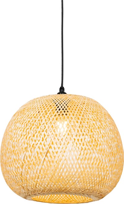 QAZQA rafael - Oosterse Hanglamp voor buiten - 1 lichts - Ø 40 cm - Naturel - Buitenverlichting