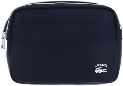 LACOSTE Leren Schoudertas Slingtas Lacoste Practice Reporter Bag Marine 166 Donkerblauw