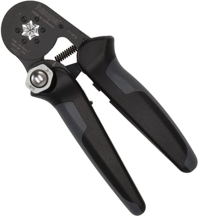Haupa Krimptang Adereindhulzen Zeskant 0,08-16mm² - Precies zeskant krimpprofiel - Ontgrendelbare veiligheidsblokkering - Hoge overbrengverhouding - Ergonomisch gevormde kunststof handgrepen