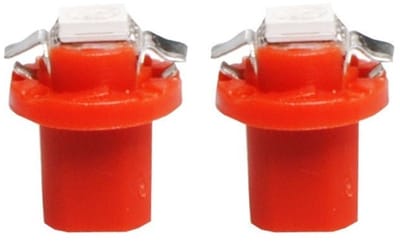 B8.5d auto lamp 2 stuks rood | LED dashboardverlichting - klokken - schakelaars | 12V DC