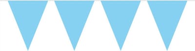Lichtblauwe Vlaggenlijn XL - 10 meter