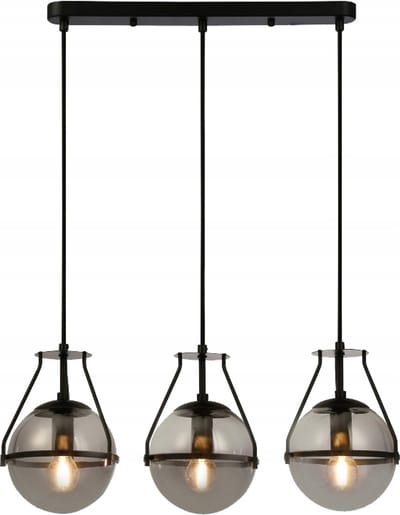 DROP Plafondlamp 3x E14 Zwart Glas - Elegant Modern Design