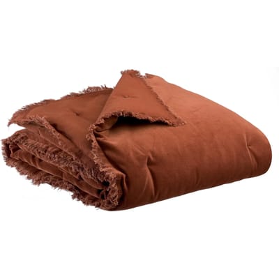 VIVARAISE - Effen plaid Fara Caramel 135 x 200
