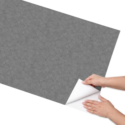 Coloray Meubel Wrap Folie - Grijs Meubelfolie - 65x130 cm - Meubelfolie Zelfklevend Rasterlijnen - Wrapfolie Keuken - Minimalist Meubelfolie - Decoratiefolie - Tafeldecoratie - Achtergronden en patronen