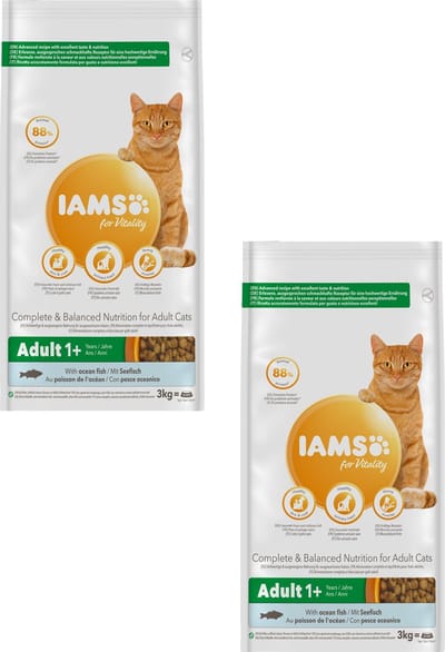 Iams Cat Adult Zeevis - Kattenvoer - 2 x 3 kg