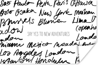 Poster Spreuken - Quotes - Say yes to new adventures - Mexico - 180x120 cm XXL
