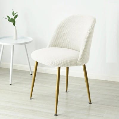 1/2/4/6 Stuks Eendenbek Stoelhoes Polar Fleece Fauteuilhoes Nieuwe Stijl Elastische Scandinavische stoelen Hoes Keuken Hotel Thuis 1pcs Chair Cover white
