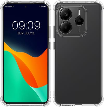 kwmobile telefoonhoesje van TPU silicone - geschikt voor Xiaomi Redmi Note 14 5G - Transparante back cover - Flexibel materiaal