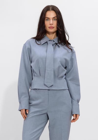 Minus Msemmely Shirt Dames - Jurken - Lichtblauw - Maat 36