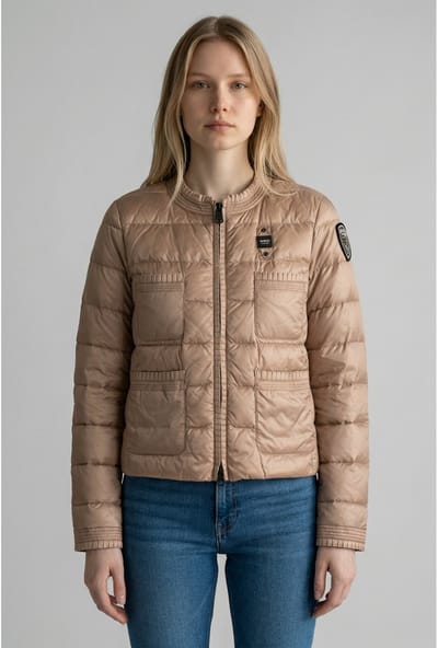 Blauer Roze-beige jas