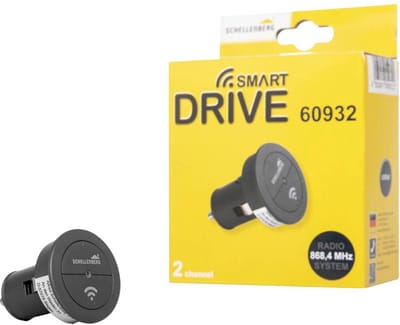 Schellenberg 60932 afstandsbediening voor garagedeuropener.  12V car aansluiting Smart Drive, 2-kanaal, 868,4 MHz