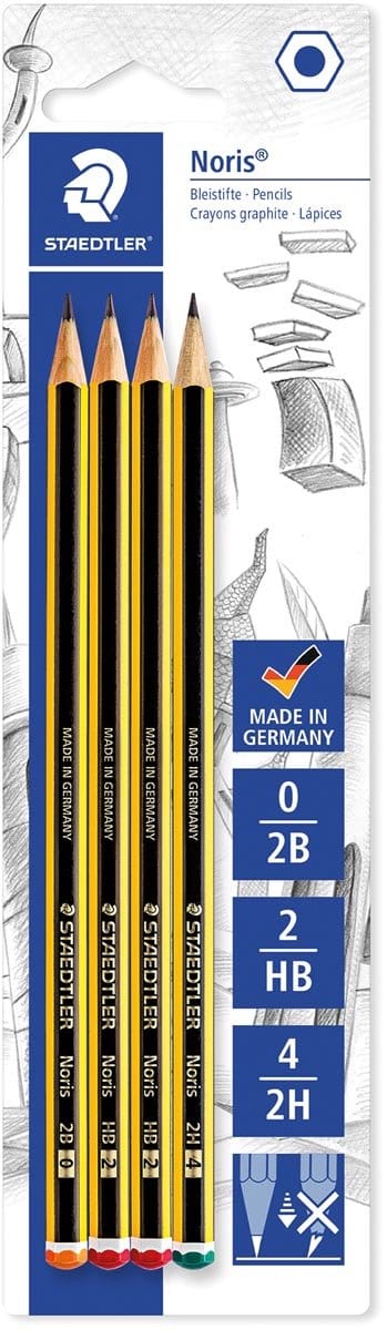 Staedtler Pencil Noris B-HB-H x4 bc 100% PEFC