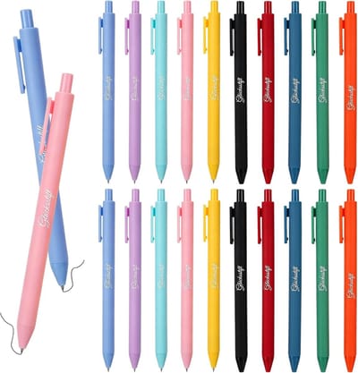 Gelukspennen Set - Zwart - 14 cm - Met Verwisselbare Vulling en Motiverende Opdruk - Voor Collega's, Leraren en Vrienden