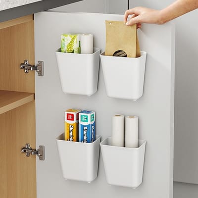 Solidchoice - Set van 4 Zelfklevende Wandopbergdozen