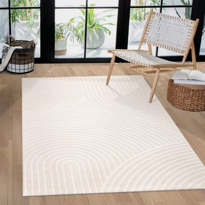 Paco Home Vloerkleed Woonkamer Laagpolig Eenkleurig Patroon Scandinavisch Geometrisch 80x150 cm