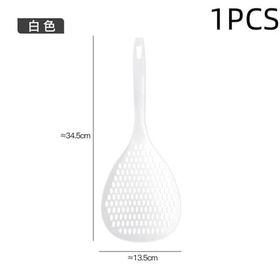 Cuillère de grande capacité, résistante aux hautes températures, aux boulettes suspendues, filet anti-fuite, difficile à déformer, fournitures de cuisine white
