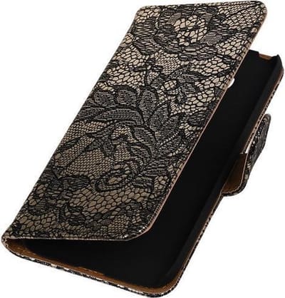 Zwart Lace booktype cover hoesje voor LG G5