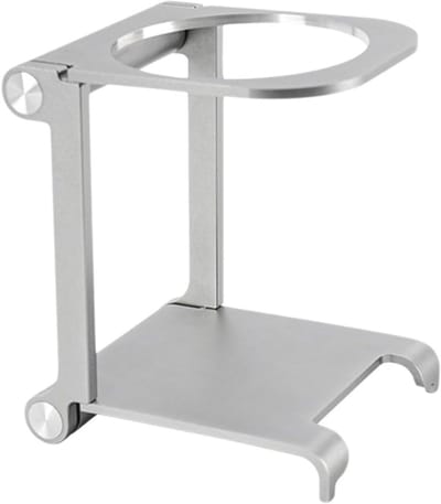 Koffie Drip Houder - Portabel Zet Hulpstuk - Koffie Zetten - Inklapbaar Aluminium Ontwerp - 9.2 cm Hoog - Zilver