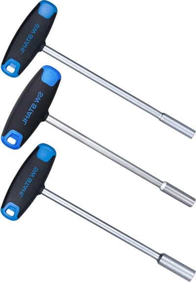 Dopsleutelset T-greep - Sleutelset - Klus Klussen - Gelegeerd staal - 8 10 13 mm - Zilverkleurig