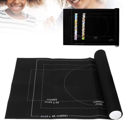 Vilten Puzzelmat - Legpuzzel Opbergmat - Puzzels Snel Opbergen - Houdt tot 1500 Stukjes - 117 x 66 cm - Grijs