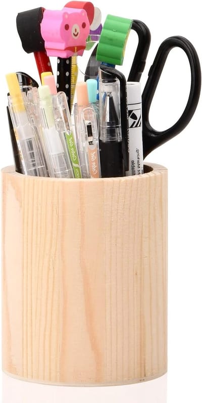 Houten Pennenhouder voor Organisatie, Creatieve DIY Projecten en Kantooraccessoires, Ideaal voor Thuis en School
