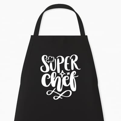 Keukenschort "Superchef" | Origineel Kerstcadeau & Sinterklaas | Zwart cadeau