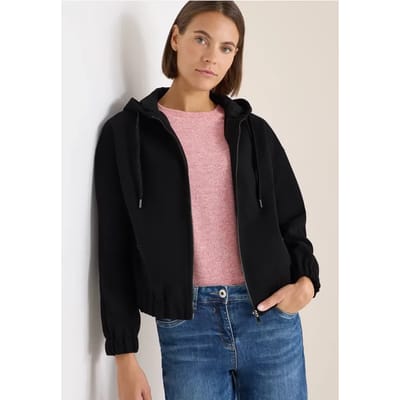Hoodie blouson in wollook