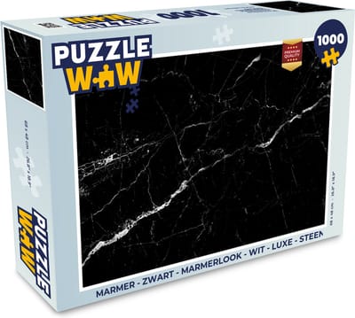 Puzzel Marmer look - Zwart - Luxe - Legpuzzel - Puzzel 1000 stukjes volwassenen
