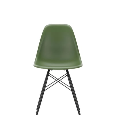 Vitra - DSW Eames Plastic Sidechair - forest RE - esdoorn zwart - groen