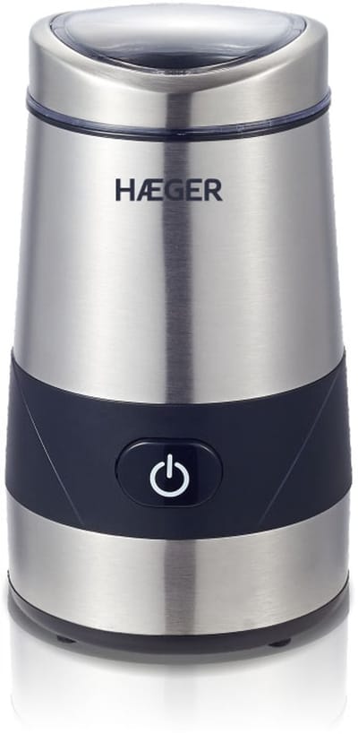 Haeger Aroma Koffiemolen - Krachtig 200W - RVS - Koffiebonen Maler - Voor Koffiebonen en Specerijen - Coffee Grinder - Elektrisch - Zilver