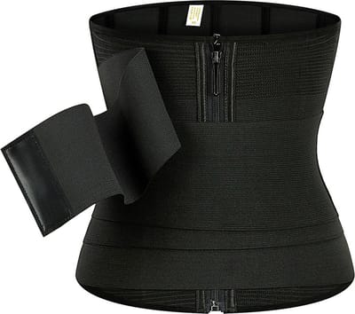 Teep Waist Trainer Met Wikkelband – Corset – Korset – Postuur Corrector – Waist Shaper – Corrigerend Ondergoed Dames – Shapewear Dames – Zwart – Maat XL/XXL