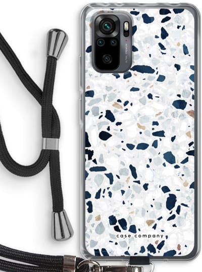 Case Company® - Hoesje met koord geschikt voor Xiaomi Redmi Note 10 Pro hoesje met Koord - Terrazzo N°1 - Telefoonhoesje met Zwart Koord - Bescherming aan alle Kanten en Over de Schermrand