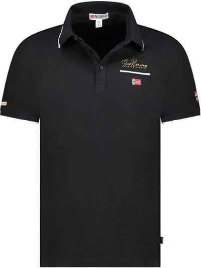Geographical Norway Expedition Katoen Polo Shirt Kara Zwart - XXL