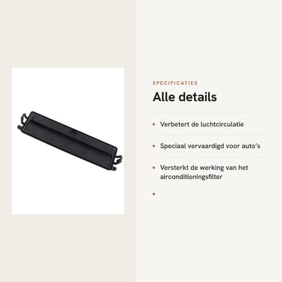 Dailygoods- Cabinefilterafdekking Kunststof - Verbeterde Wisselstroomprestaties - Voor Deur - Airconditioningsfilter - Auto - Duurzaam Ontwerp - Luchtfilterafdekking