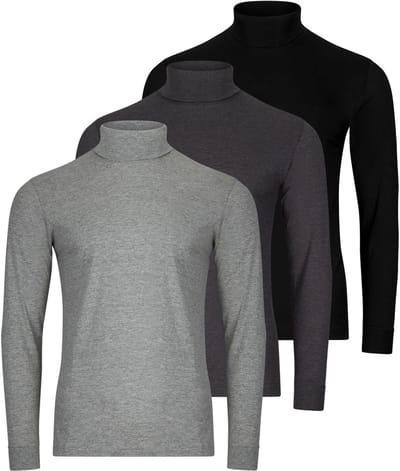 RAGMAN Heren shirt met rolkragen 3 pack Basic