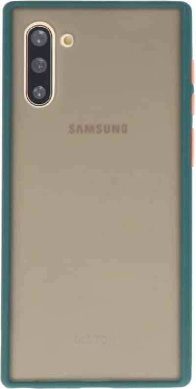 Hoesje Geschikt voor de Samsung Galaxy Note 10 - Hard Case Backcover Telefoonhoesje - Donker Groen
