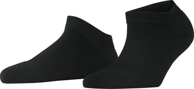 FALKE ClimaWool kort eenkleurig wol lyocell sneakersokken enkelsokken dames zwart - maat 37-38