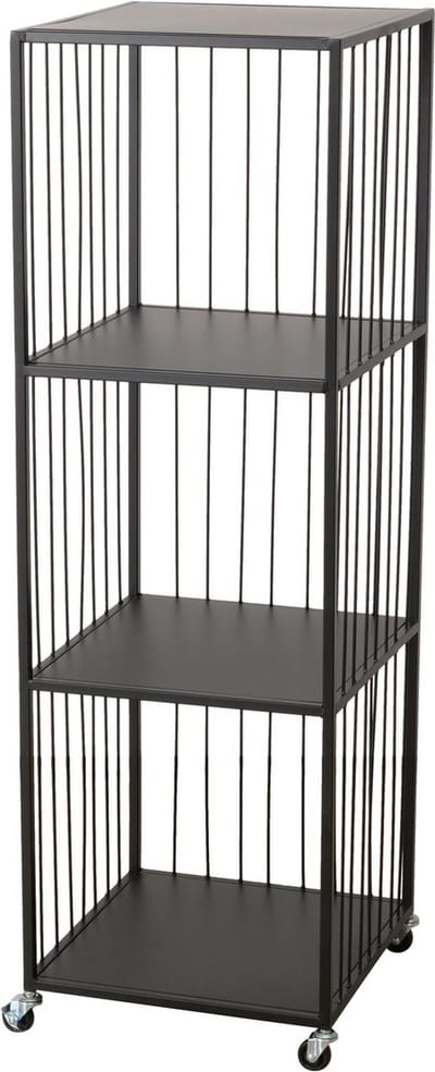 Boltze Stellingkast Cindy metaal zwart 119 cm hoog