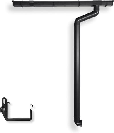 Dakgoot Compleetset - Regenpijp Systeem - Afvoeren Regenwater - UV-bestendig Kunststof - 650 cm Daklengte - Antraciet